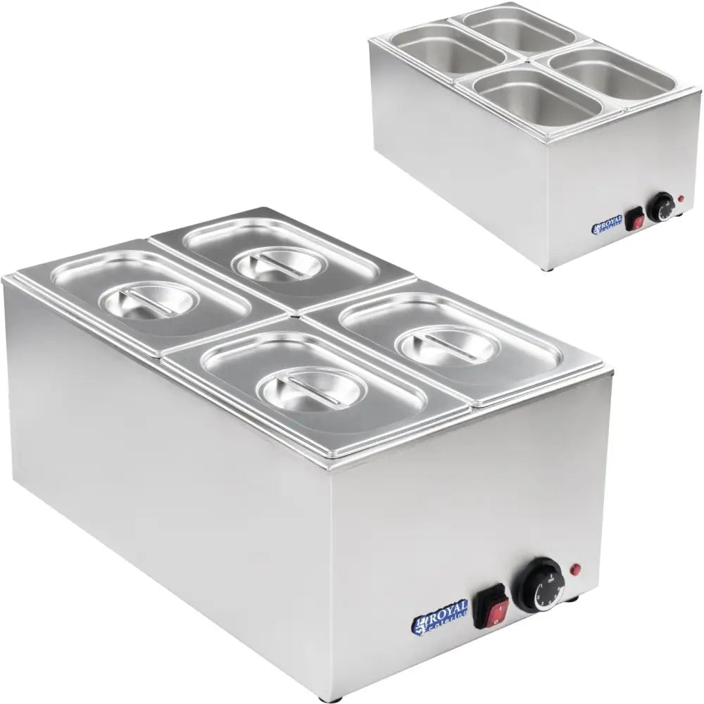 Matvogn med Varmeskap + 4 Gn med Lokk