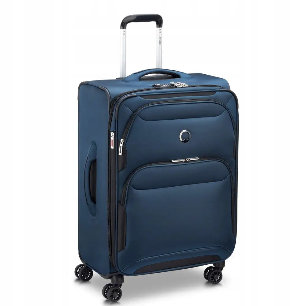 Mellomstor Blå Stoff Reisekoffert - Delsey Sky Max 20