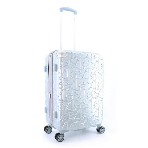 Mellomstor Sølv Reisekoffert med 4 Hjul - Elle Alors