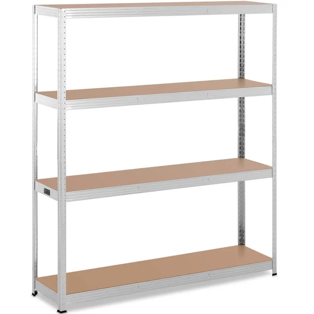Metalhylle Lagerstativ 4 Hyller 600 Kg 160 x 40 x 180 Cm Grå