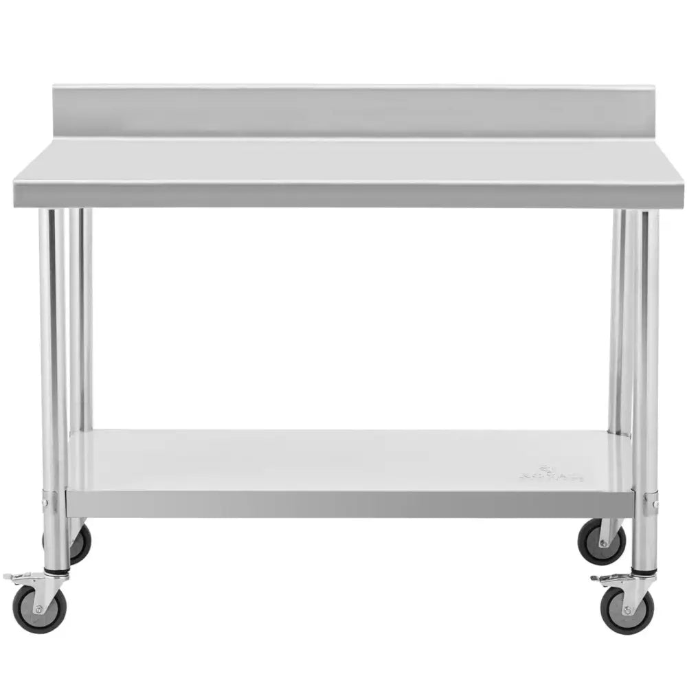 Metall Gastronomisk Vogn med Hjul og Hyller 70 x 120 Cm