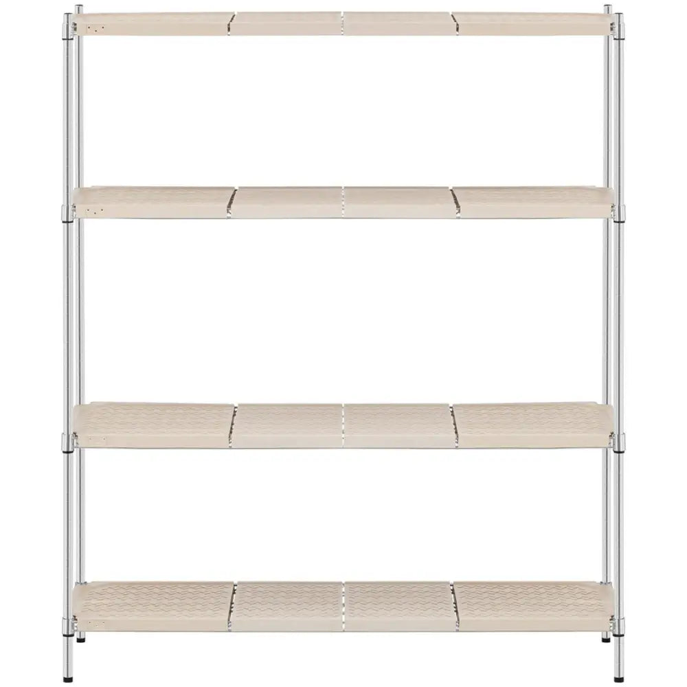 Metall Hylle med 4 åpne Hyller og Beslag 600 Kg 150x45x180 Cm