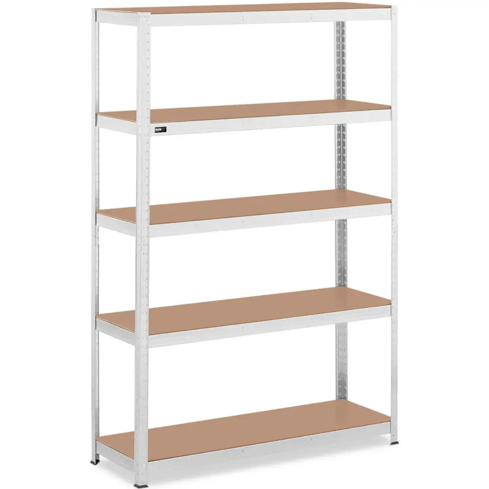Metall Hyllereol 5 Hyller 750 Kg 120 x 40 x 180 Cm Grå