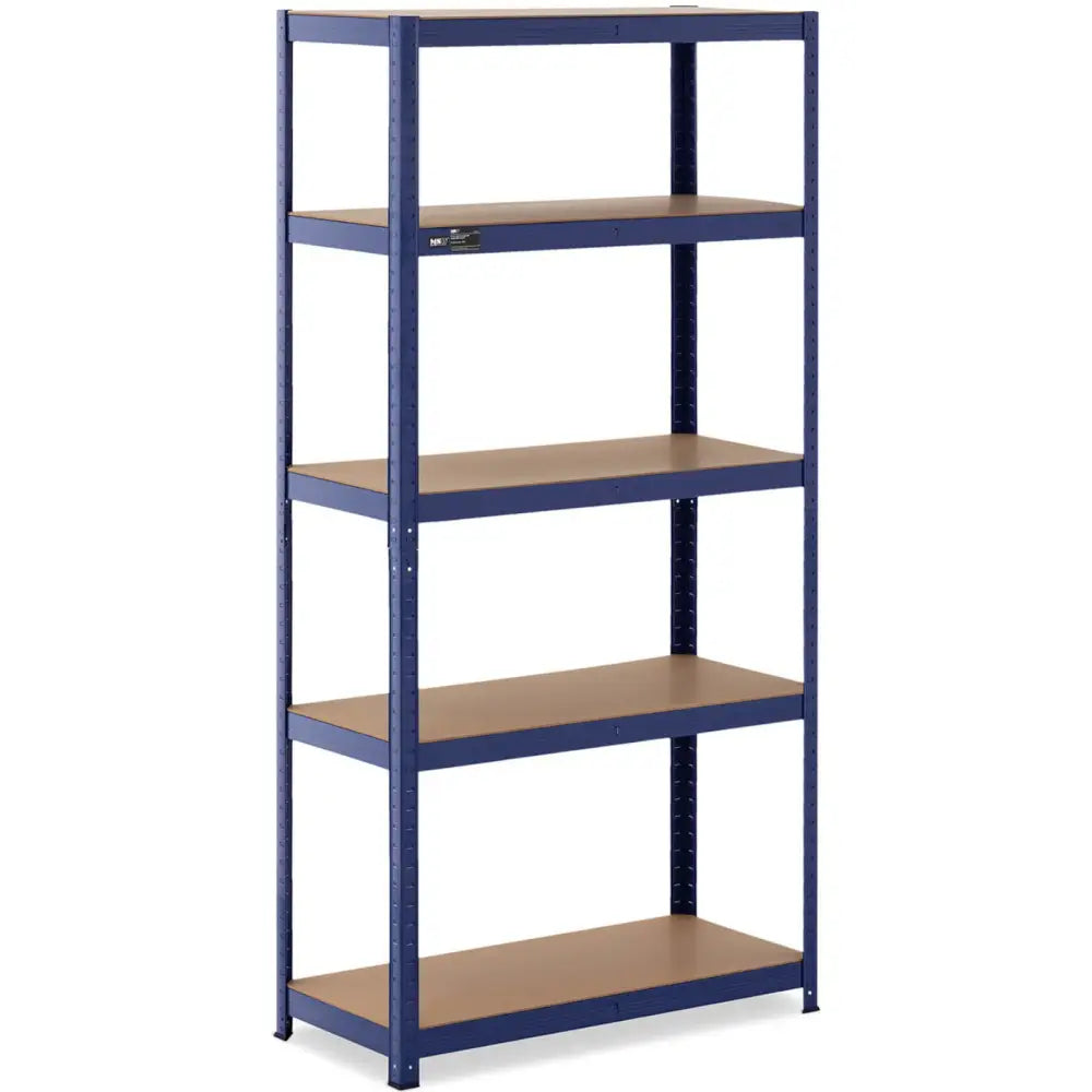 Metall Lagerhylla med 5 Hyller 875 Kg 90 x 40 x 180 Cm Blå
