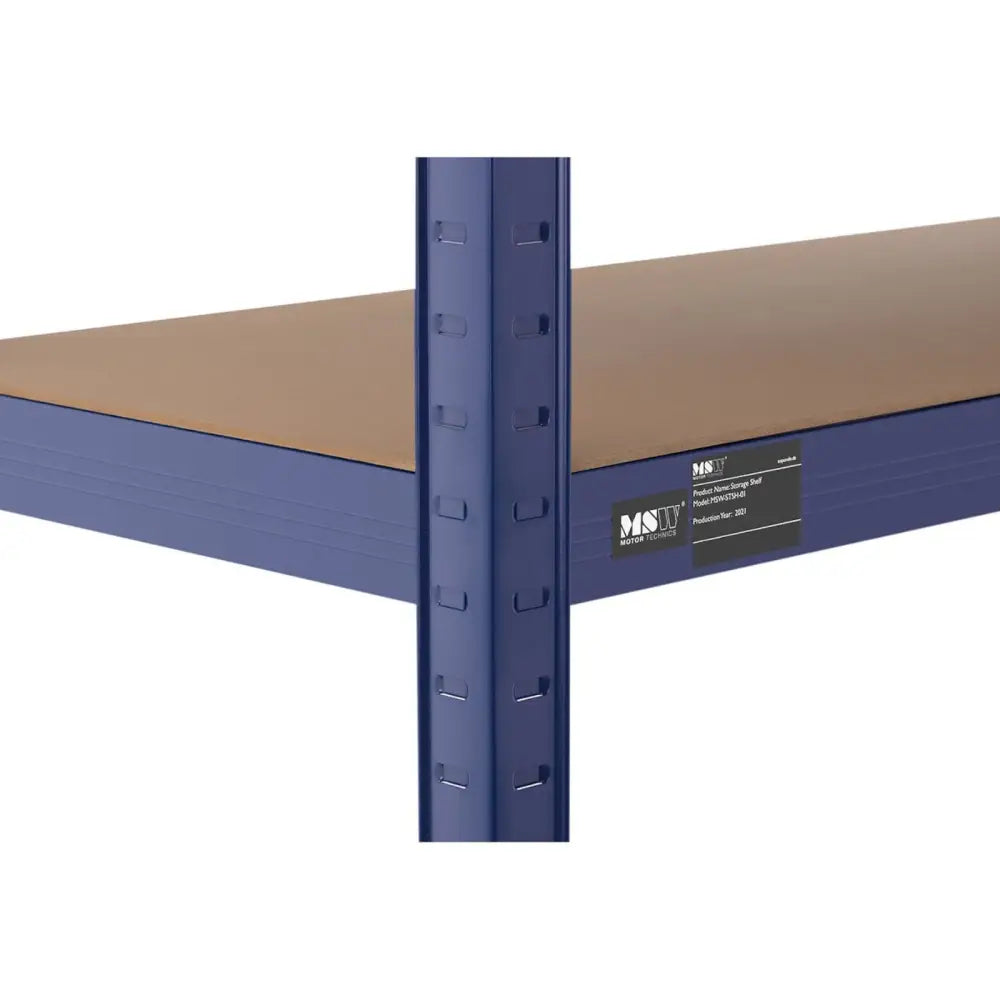 Metall Lagerhylla med 5 Hyller 875 Kg 90 x 40 x 180 Cm Blå