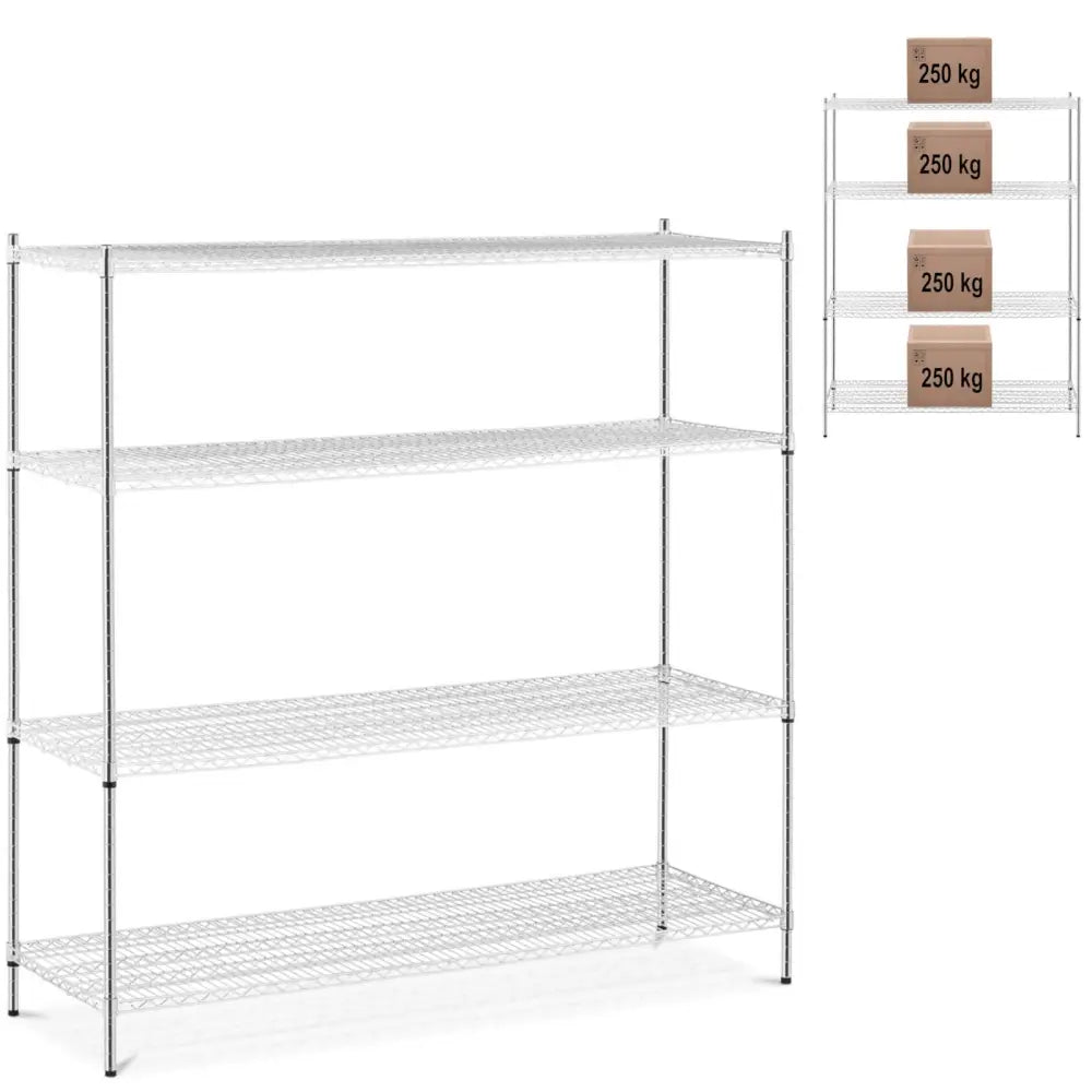 Metall Lagerhylle 4 Hyller 1000 Kg 180x59x180 Cm