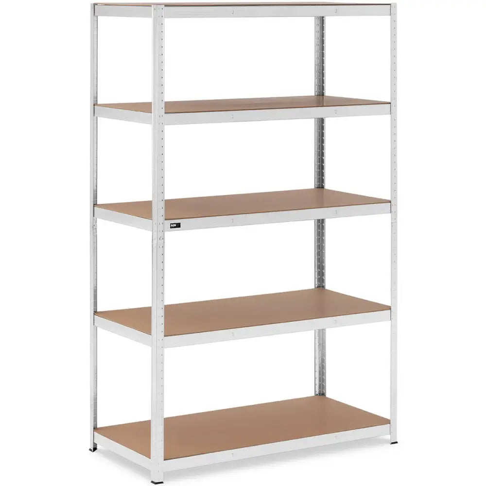 Metall Lagerhyllen 5 Hyller 750 Kg 120 x 60 x 197 Cm Grå