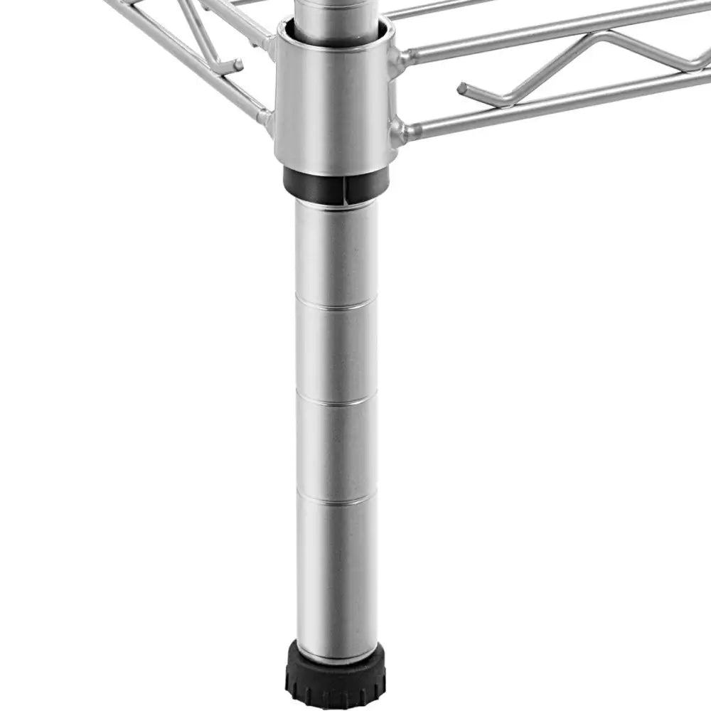 Metall Trådhylle til Kjøkkenlager 4 Hyller Kroker 90 x 35 x 152 Cm Opptil 121 Kg