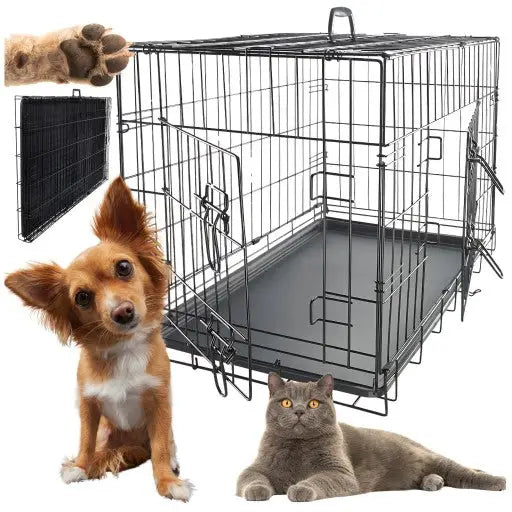 Metallbur Hundegård Transportbur for Dyr Xxxl 122x74,5x80,5 cm