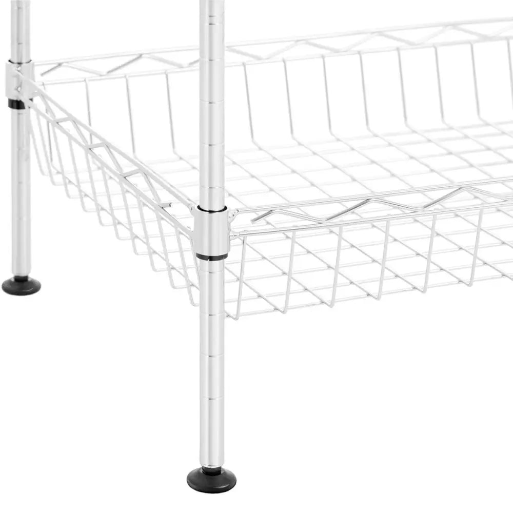 Metalltråd Hyller for Garderobe 5 Kurver 45 x 35 x 152 Cm Opptil 100 Kg