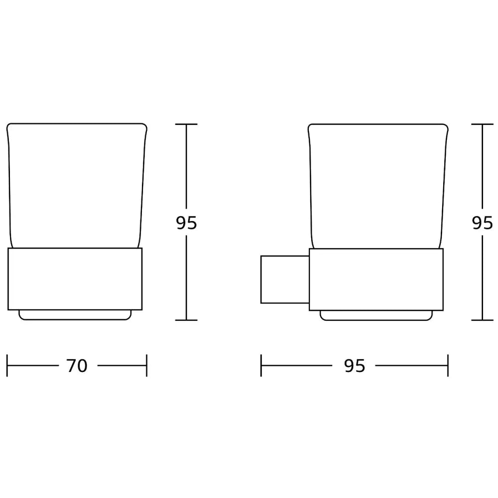 Mexen Adox Tannbørstekopp Krom - 7018238