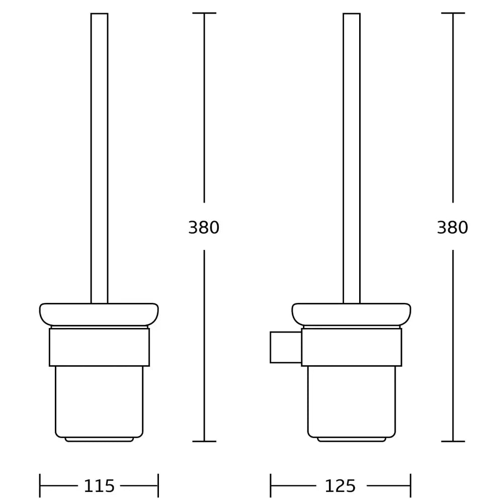 Mexen Adox Toalettbørste Sort - 7018250