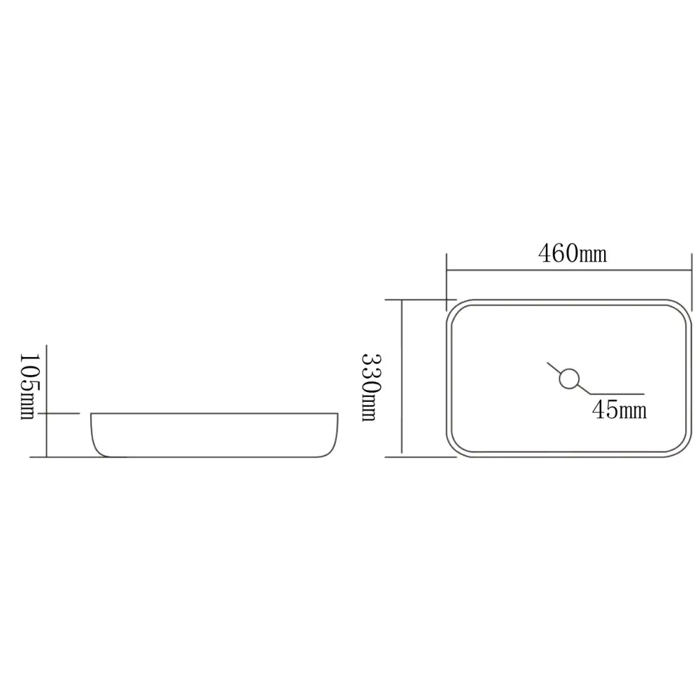 Mexen Akra Glasservant for Benkeplate 46x33 Cm Gjennomsiktig