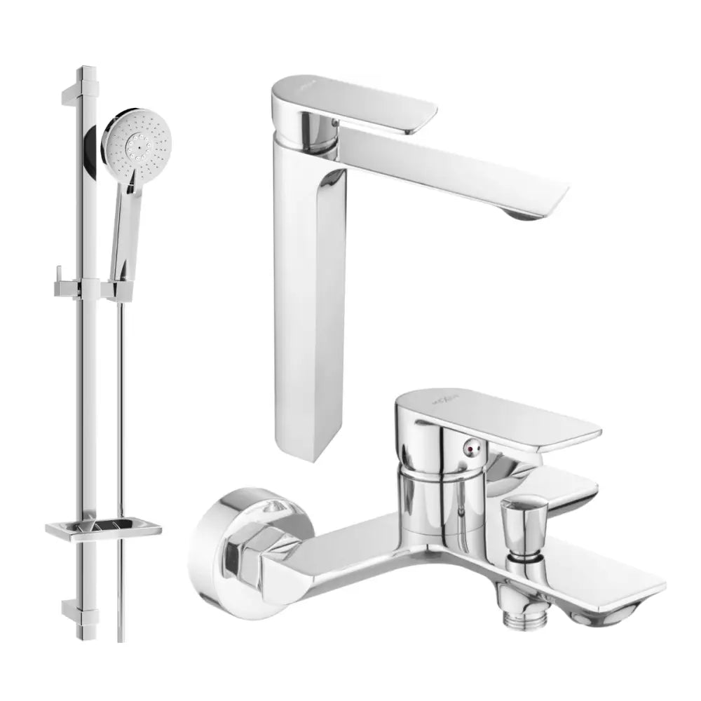 Mexen Alexa Dq40 Badekarpakke Krom - 71213dq40