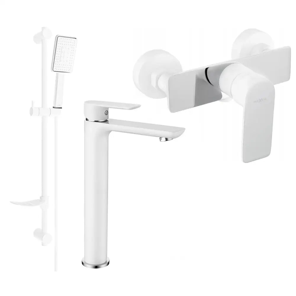 Mexen Alfa Df54 Dusjsett Hvit/krom - 745714df54