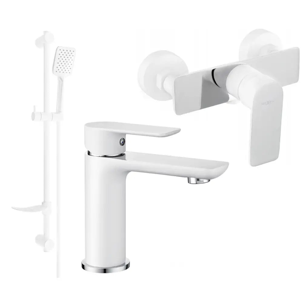 Mexen Alfa Df62 Dusjsett Hvit/krom - 745704df62