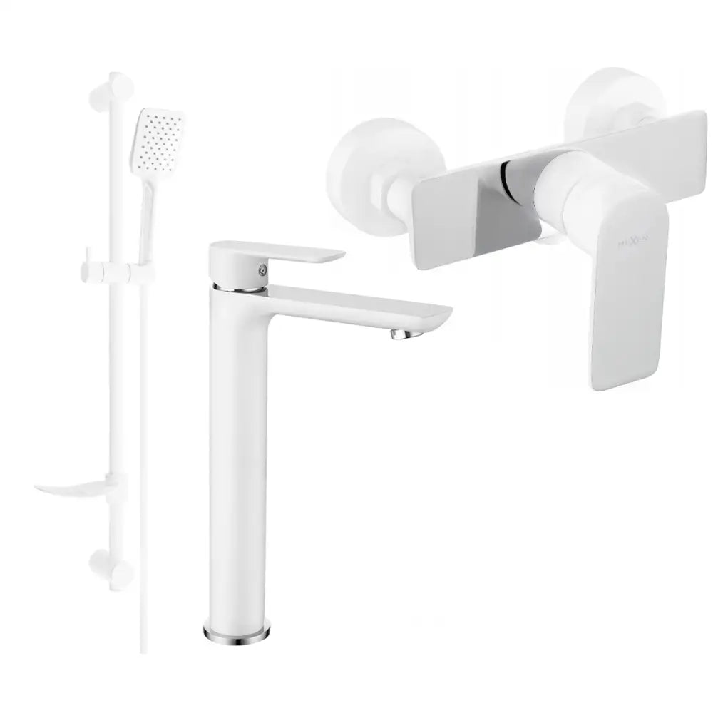 Mexen Alfa Df62 Dusjsett Hvit/krom - 745714df62