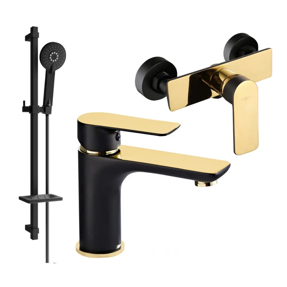 Mexen Alfa Dq40 Dusjsett Svart/gull - 745704dq40-