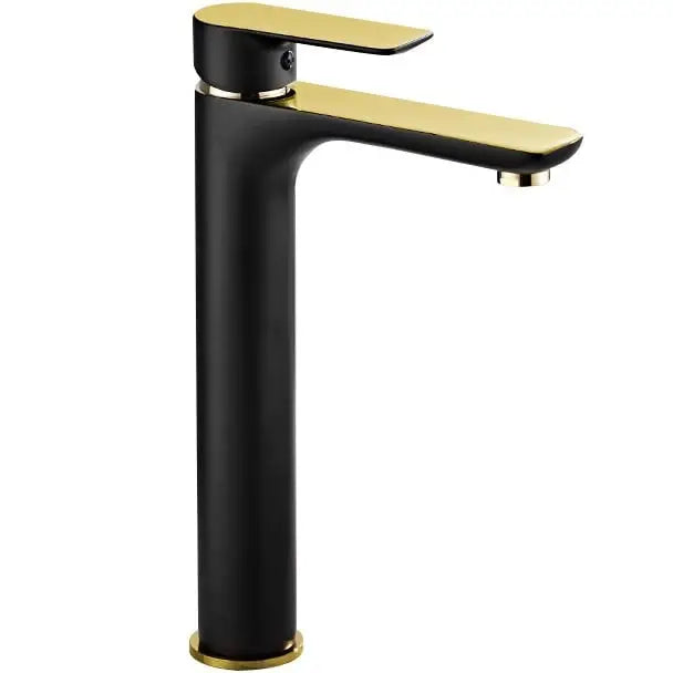 Mexen Alfa Høy Servantbatteri Svart/gull - 745710