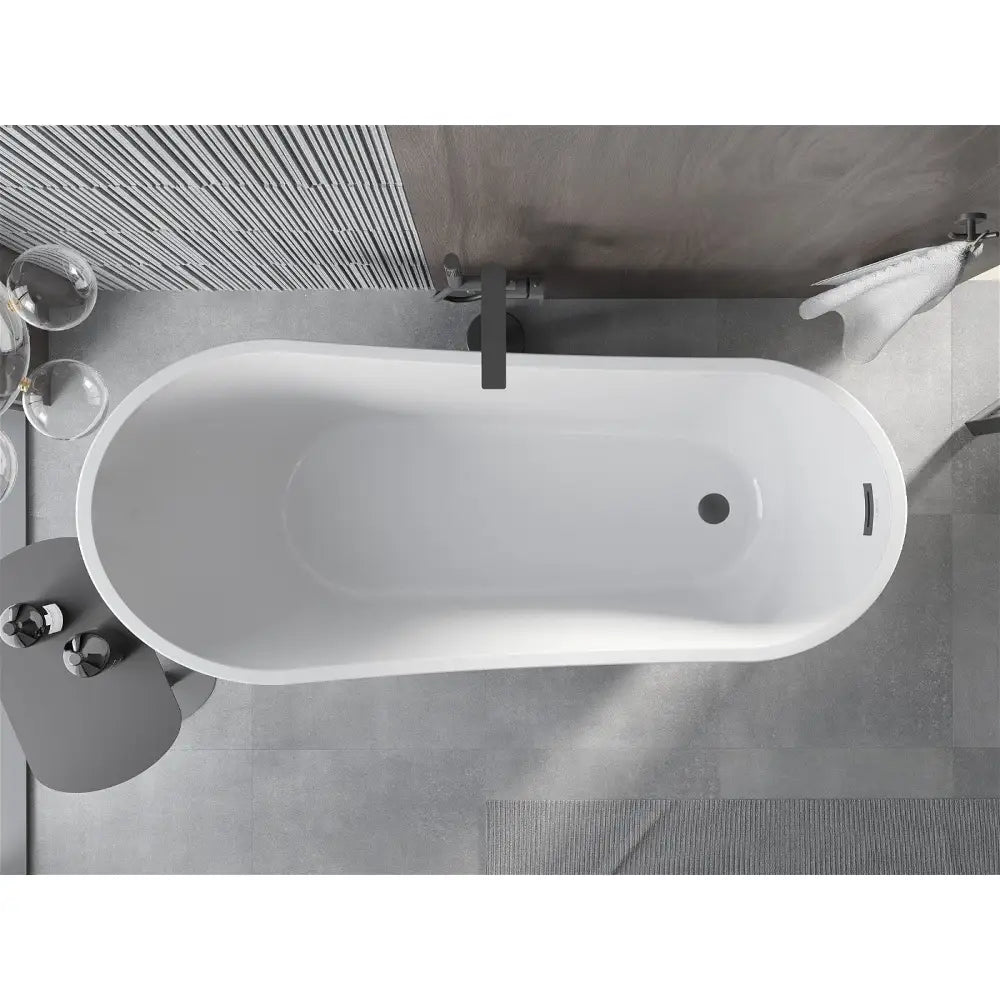 Mexen Alta Frittstående Badekar 170x75 Cm Hvit med Sort Overløp - 52141707500-b