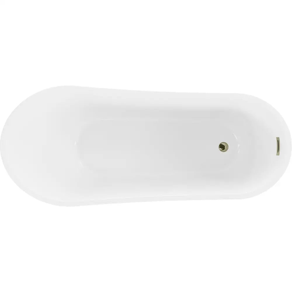 Mexen Alta Frittstående Badekar 170x75 Cm Hvit/svart Gullfarget Overløp - 52141707575-g