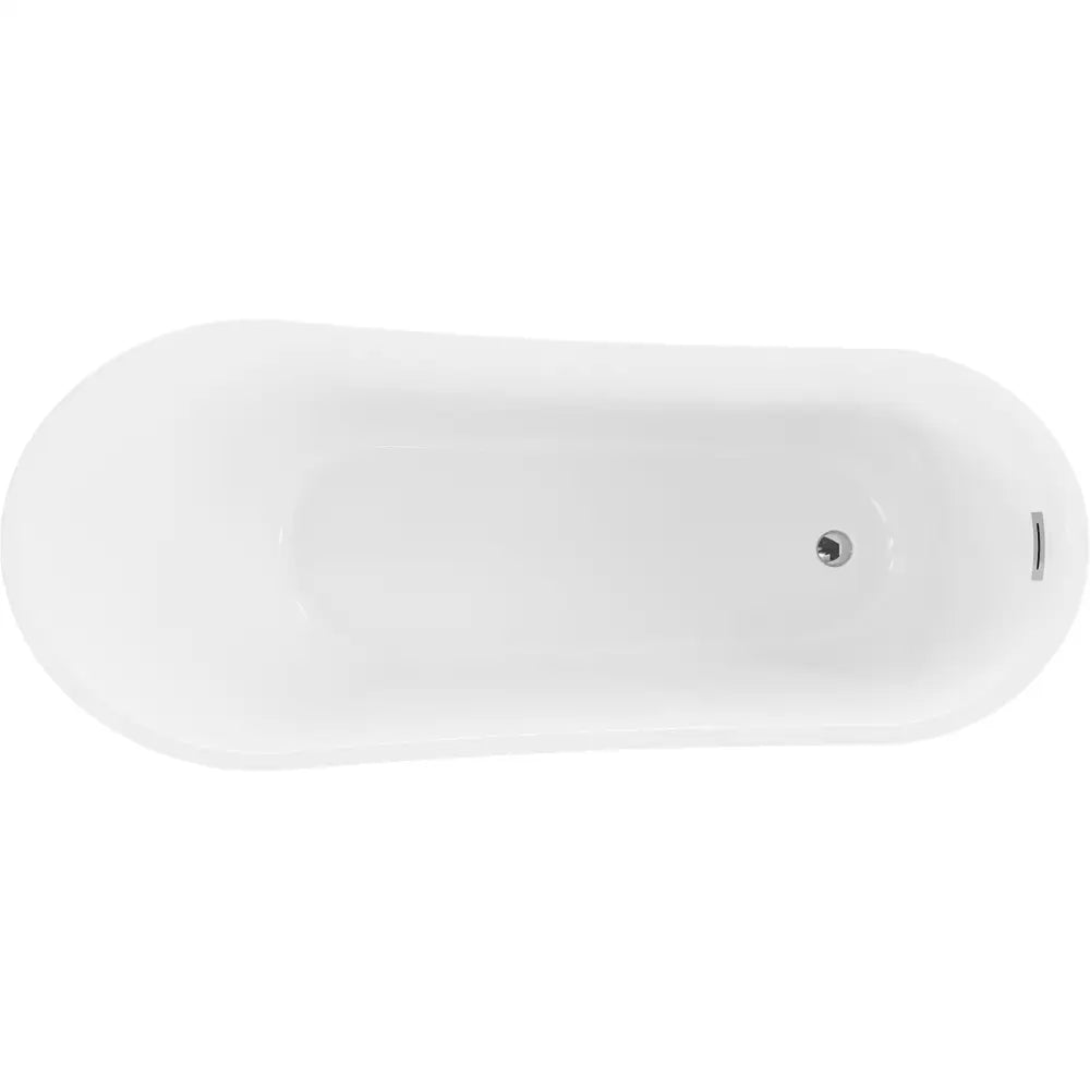 Mexen Alta Frittstående Badekar 170x75 Cm Hvit/svart Overløp Krom