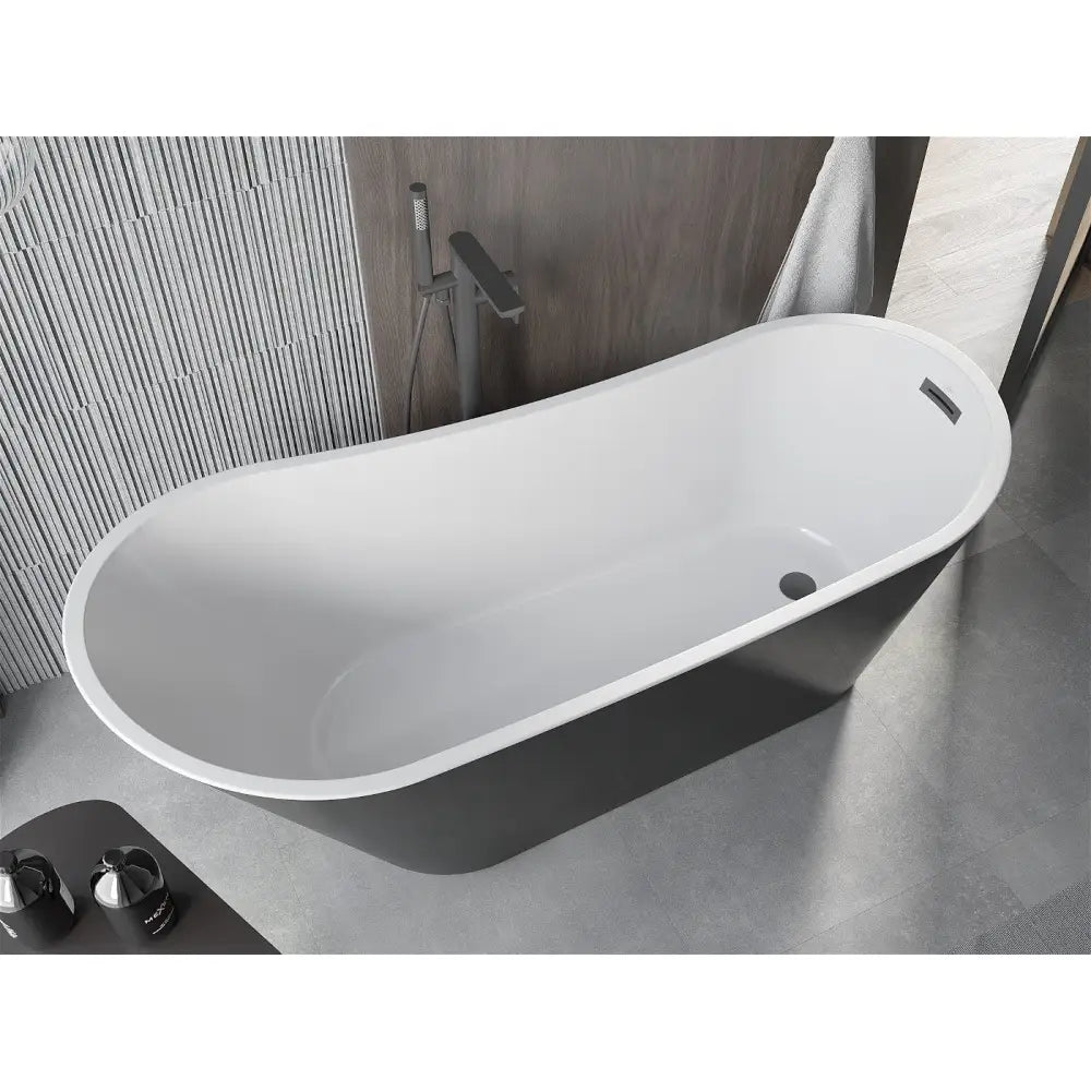 Mexen Alta Frittstående Badekar 170x75 Cm Hvit/svart Overløp Svart - 52141707575-b