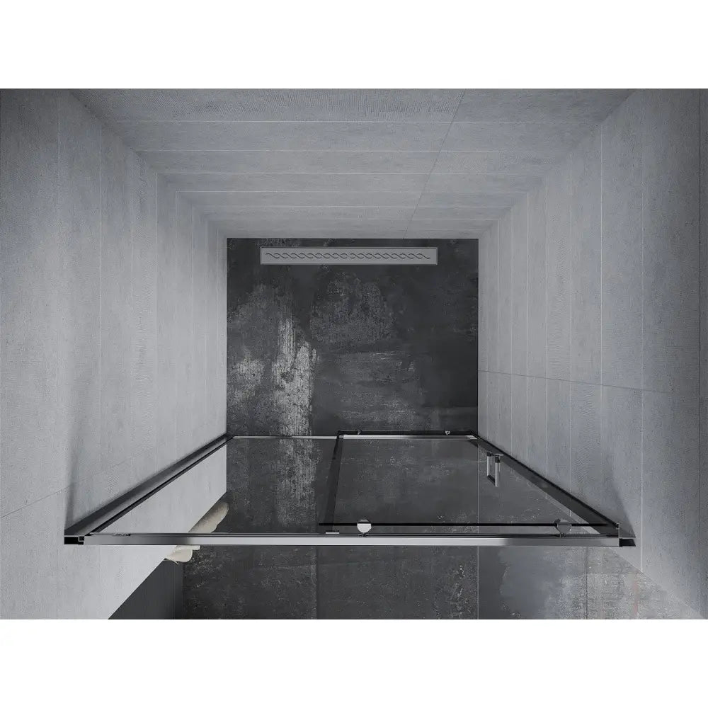 Dusjdører Skyvbare 110 Cm Gjennomsiktig Krom