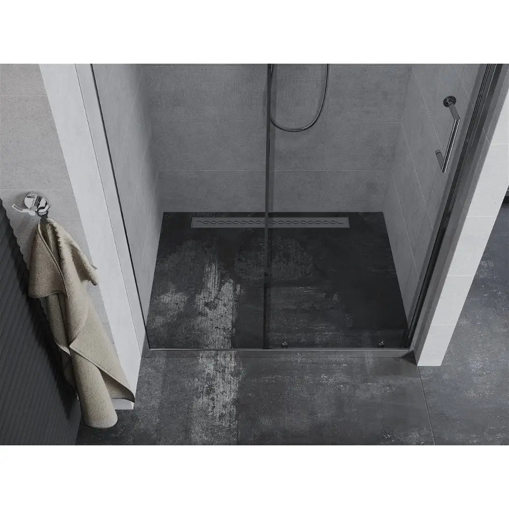 Dusjdører Skyvbare 135 Cm Gjennomsiktig Krom