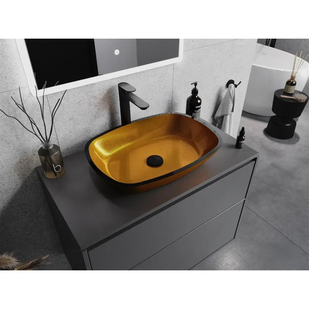 Mexen Araks Glasservant for Benkeplate 54x39 Cm Gull