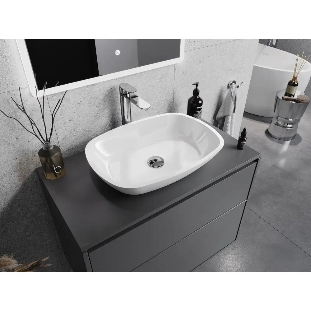 Mexen Araks Glasservant for Benkeplate 54x39 Cm Hvit