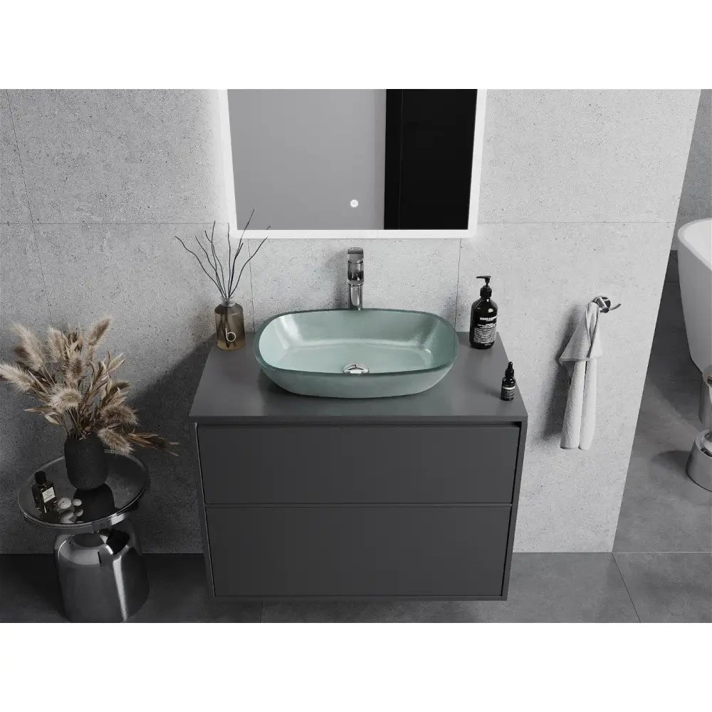 Mexen Araks Glasservant for Benkeplate 54x39 Cm Sølv