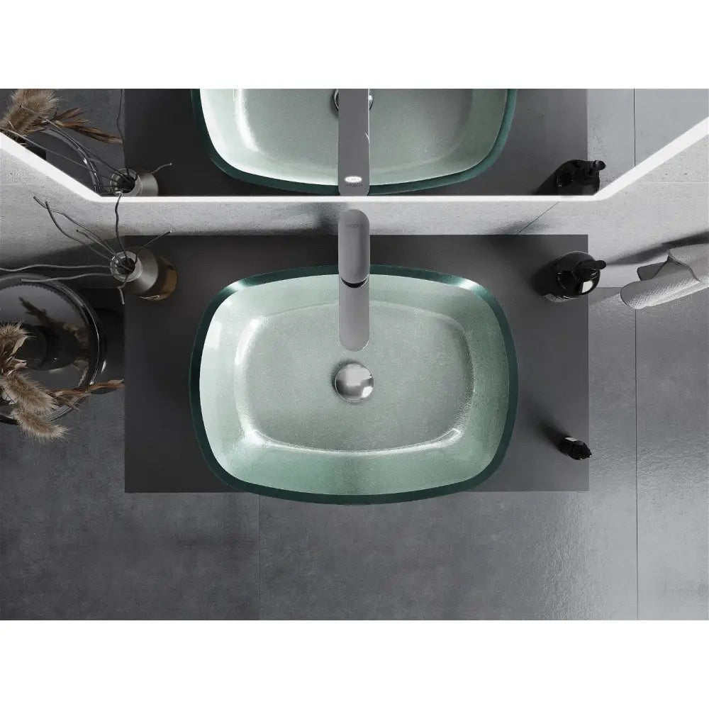 Mexen Araks Glasservant for Benkeplate 54x39 Cm Sølv