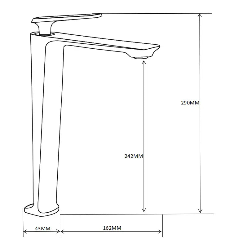 Mexen Ares Høy Servantkran Gull - 744110
