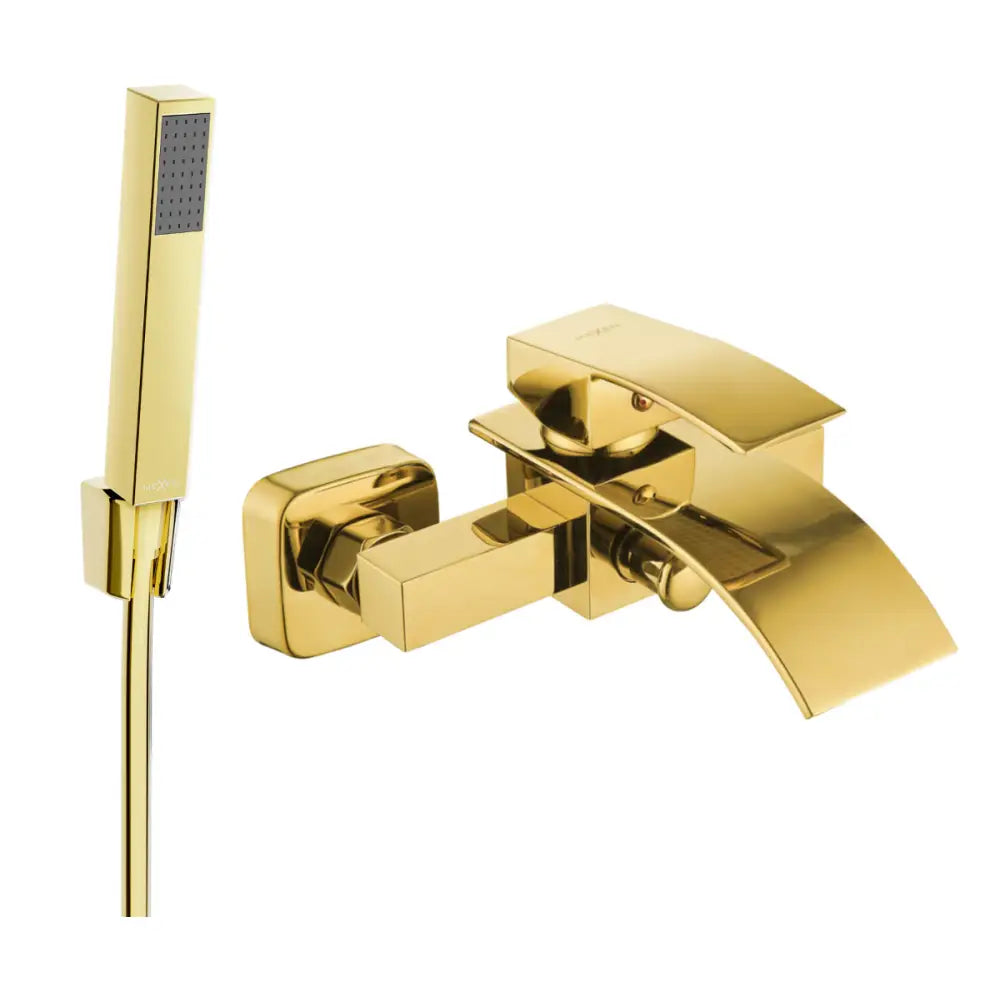 Mexen Aries R77 Badekarsbatteri med Dusjsett Gull - 74483r77