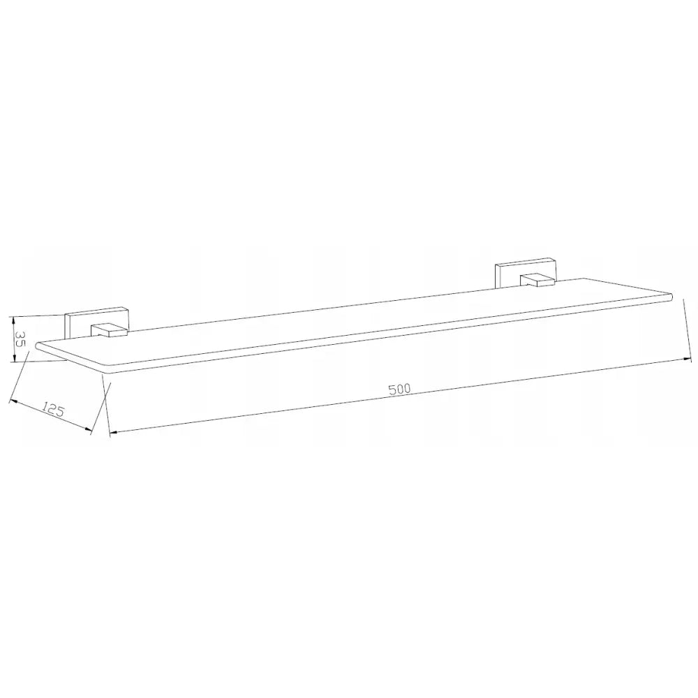 Mexen Arno Hengende Glasshylle Hvit - 7020737