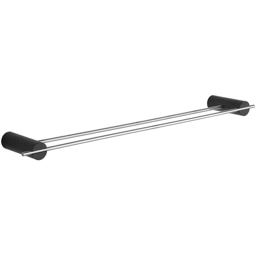 Mexen Aron Dobbel Håndklehenger Svart/krom - 7088125