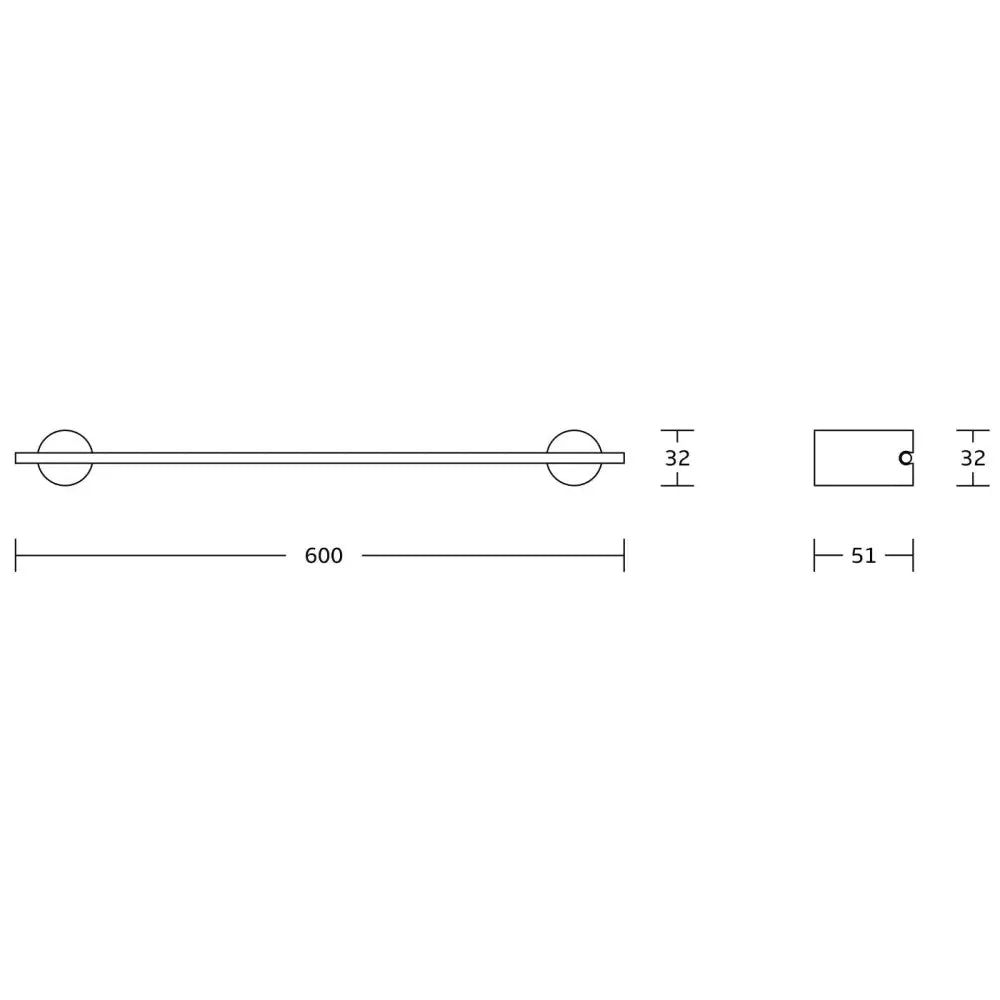 Mexen Aron Håndklehenger Svart/gull - 7088124