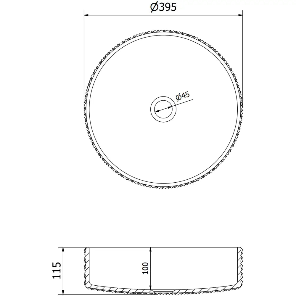Mexen Aura Glasservant for Benkeplate 39x39 Cm Matt Glass