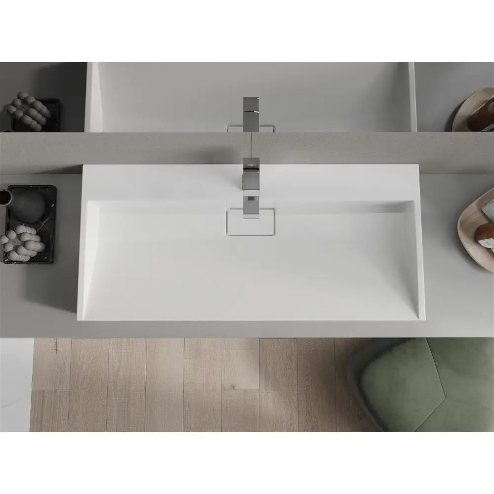 Mexen Ava Benkeplatevask i Kompositt 1/o 100x46 Cm Hvit