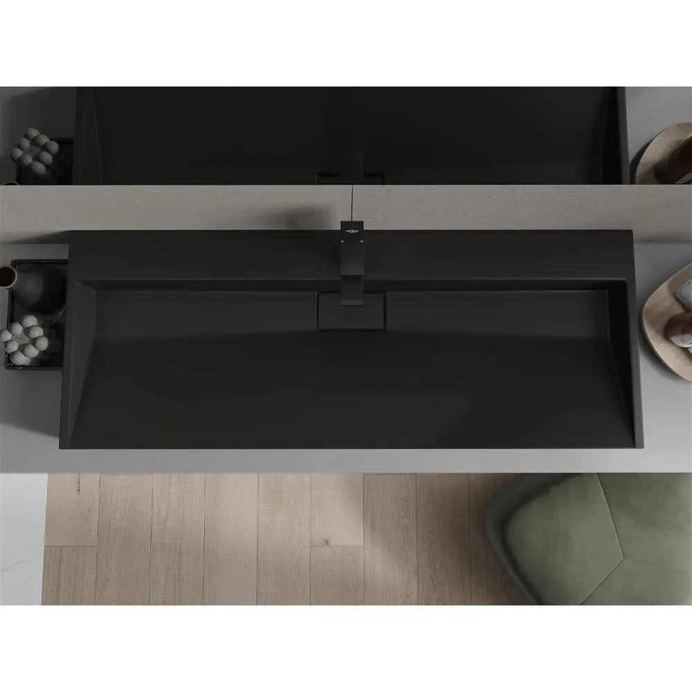 Mexen Ava Benkeplatevask i Kompositt 1/o 120x46 Cm Svart