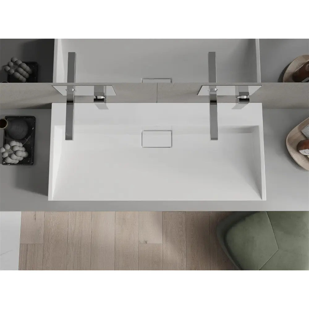 Mexen Ava Benkeplatevask i Kompositt B/o 100x46 Cm Hvit