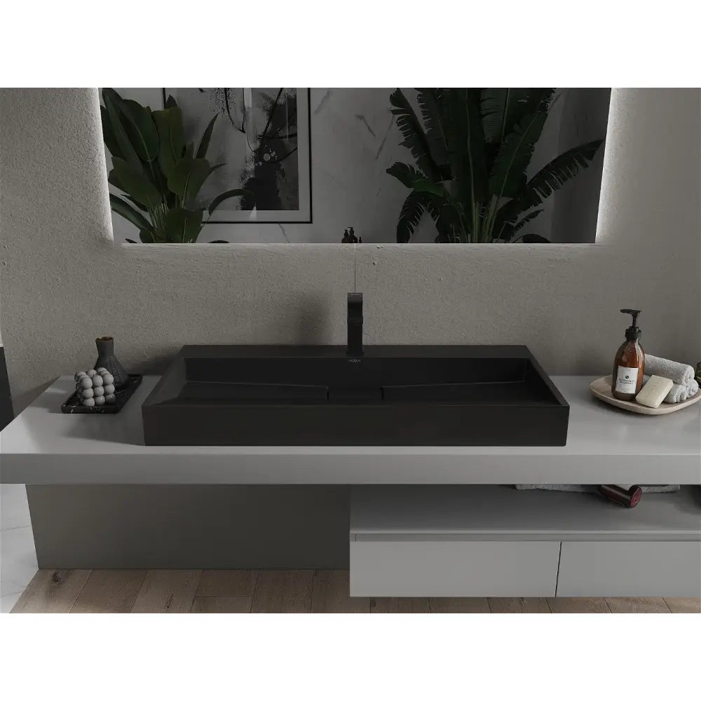 Mexen Ava Servant for Benkeplate av Kompositt 1/o 100x46 Cm Svart