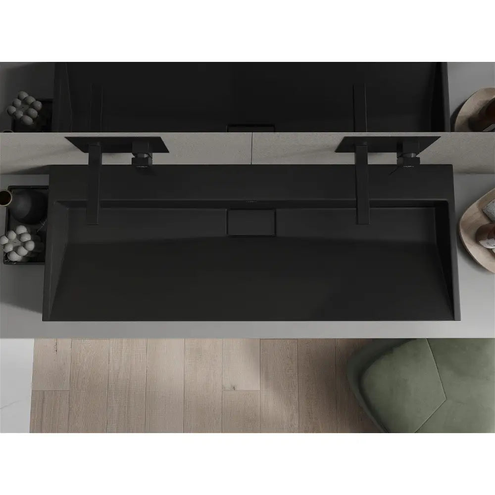 Mexen Ava Servant for Benkeplate av Kompositt B/o 120x46 Cm Svart