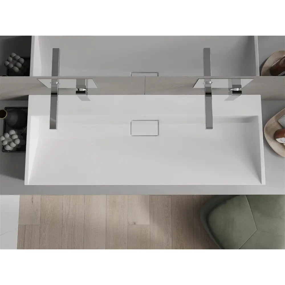 Mexen Ava Servant for Montering på Benkeplate av Kompositt B/o 120x46 Cm Hvit