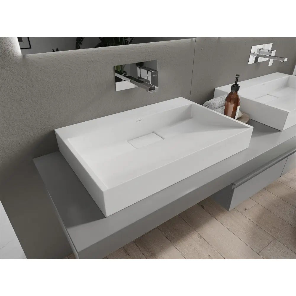 Mexen Ava Servant for Montering på Benkeplate av Kompositt B/o 70x46 Cm Hvit