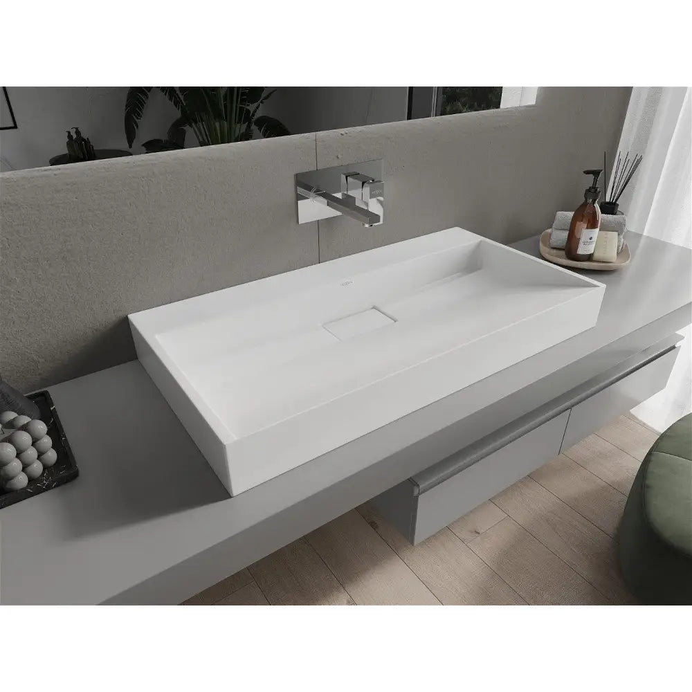 Mexen Ava Servant for Montering på Benkeplate av Kompositt B/o 90x46 Cm Hvit