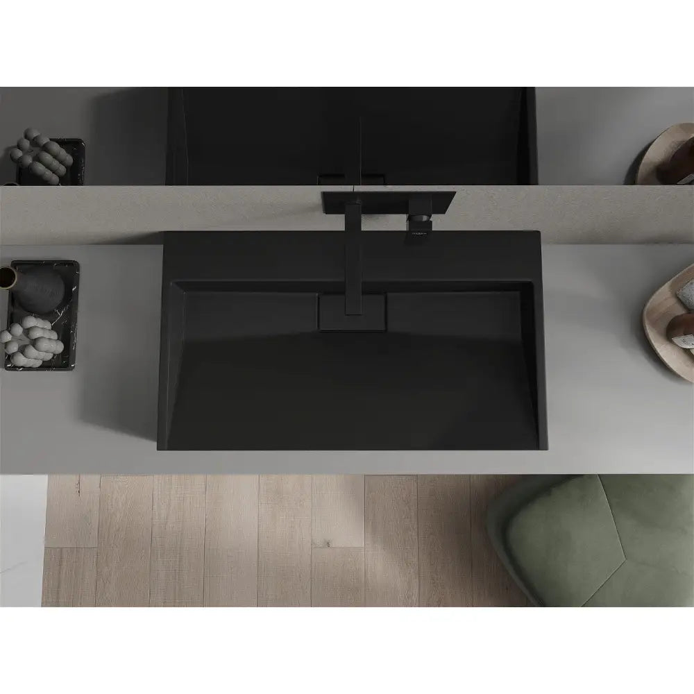 Mexen Ava Servant for Montering på Benkeplate i Kompositt B/o 80x46 Cm Svart