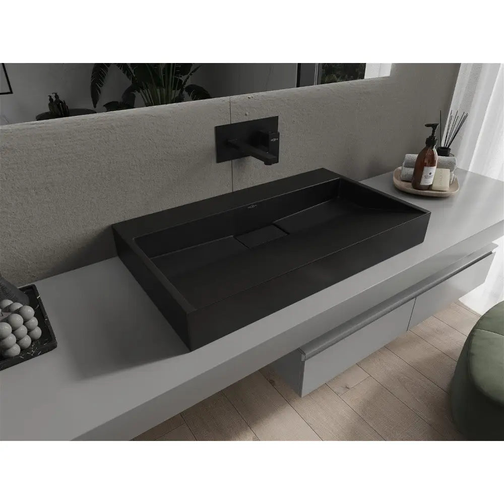 Mexen Ava Servant for Montering på Benkeplate i Kompositt B/o 80x46 Cm Svart