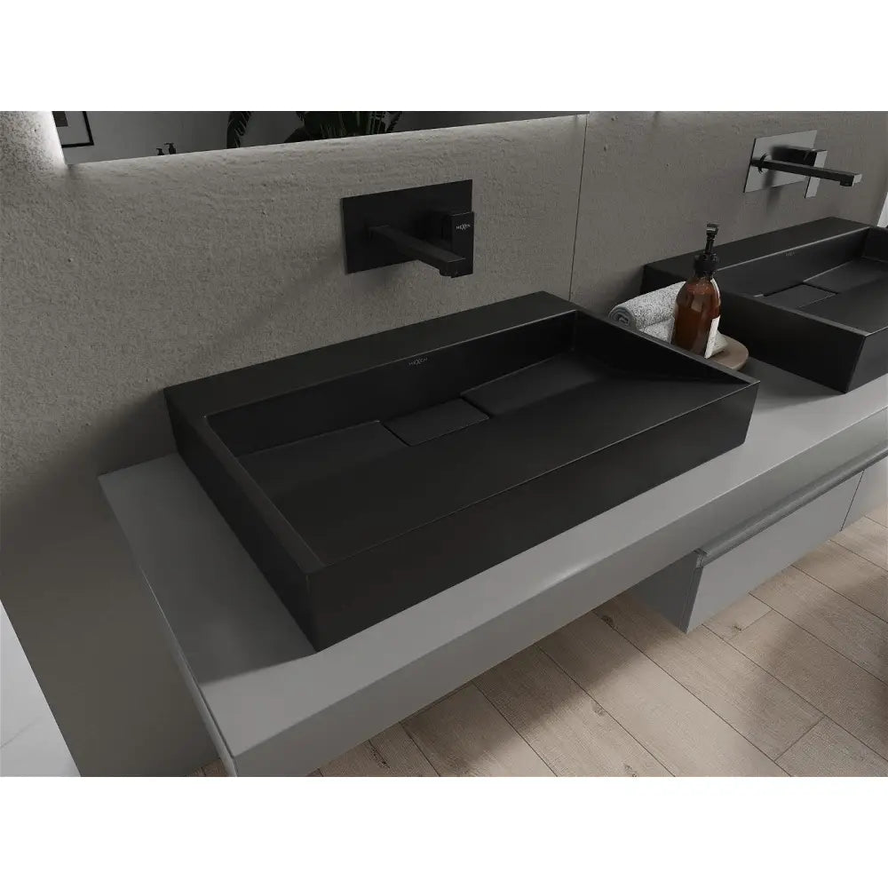 Mexen Ava Servant for Montering på Benkeplate Laget av Komposittstein B/u 70x46 Cm Svart –